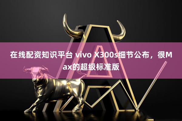 在线配资知识平台 vivo X300s细节公布，很Max的超级标准版
